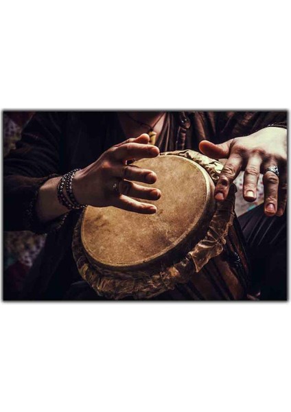 Afrika Davulu Kanvas Tablo