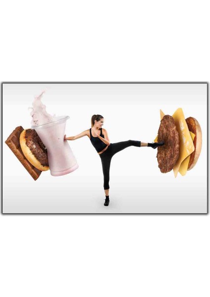 Fastfood Savaşı Kanvas Tablo