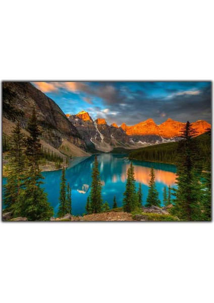 Moraine Gölü Kanvas Tablo