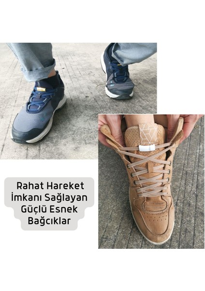 Takbırak Mıknatıslı Lastikli Ayakkabı Bağcığı, Akıllı Bağcık, Bot, Çocuk, Spor Converse Nike Bağcık