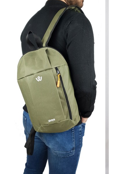 Haki Yeşil Kamp Bisiklet Yürüyüş Mini Sırt Çantası