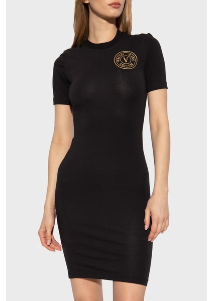 Pamuklu Logo Detaylı Mini T Shirt Elbise Bayan Elbise 74HAOT06 CJ03T G89
