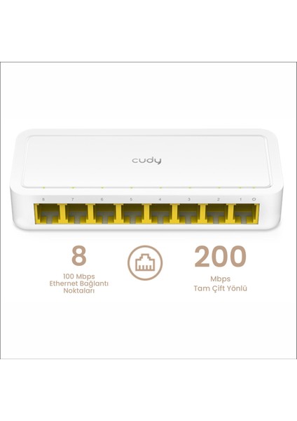 FS108D 10/100MBPS 8 Port Megabit Switch