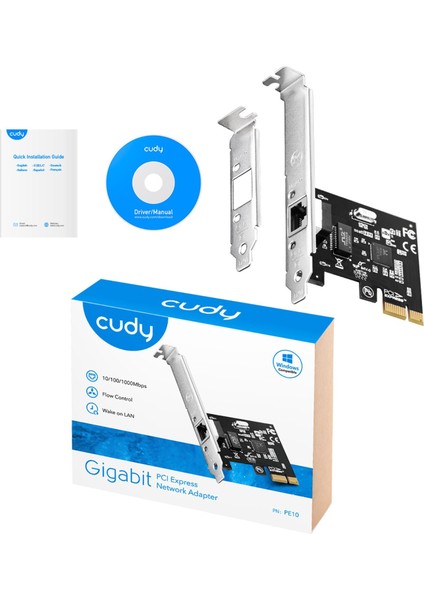 PE10 Wol 10/100/1000MBPS Gigabit Pcı Lan Express Adaptör