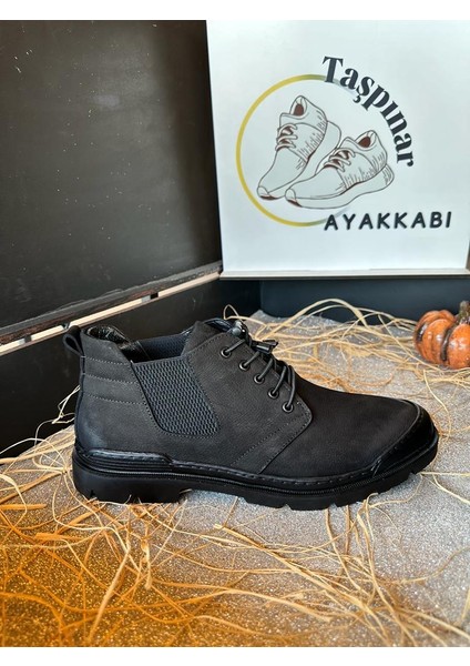 H.özel Nubuk Deri Erkek Kışlık Rahat Günlük Yeni Sezon Yarım Spor Bot & Ayakkabı 40-44