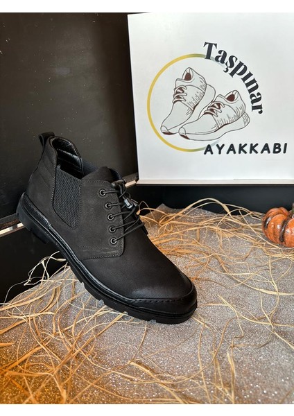 H.özel Nubuk Deri Erkek Kışlık Rahat Günlük Yeni Sezon Yarım Spor Bot & Ayakkabı 40-44