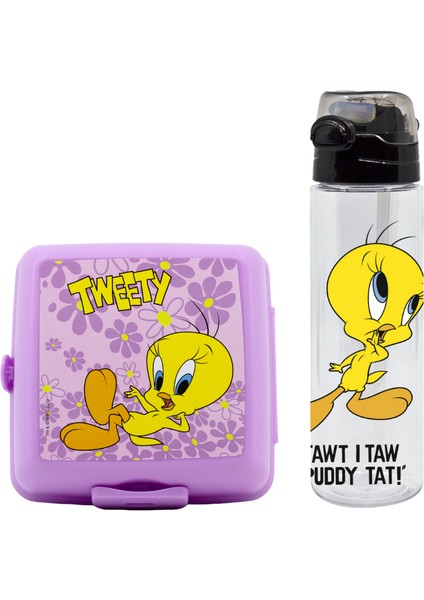 Tweety 700 ml Matara-Suluk ve Beslenme Kutusu