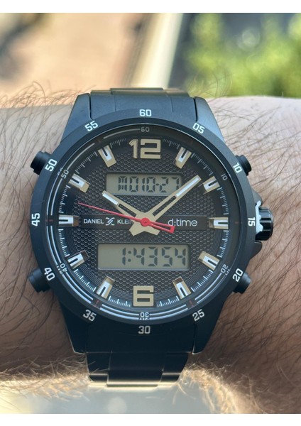 Yeni Model Dijital Analog Ekran Alarmlı Çelik Kasa Kordon Erkek Kol Saati