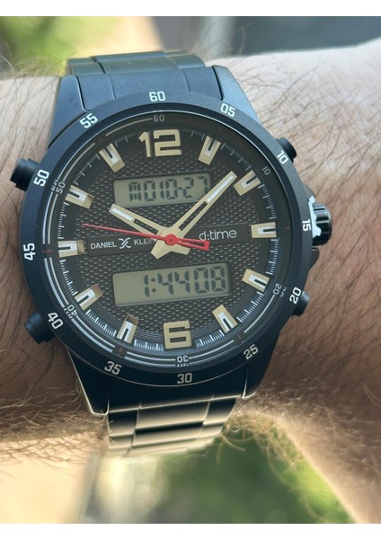 Yeni Model Dijital Analog Ekran Alarmlı Çelik Kasa Kordon Erkek Kol Saati