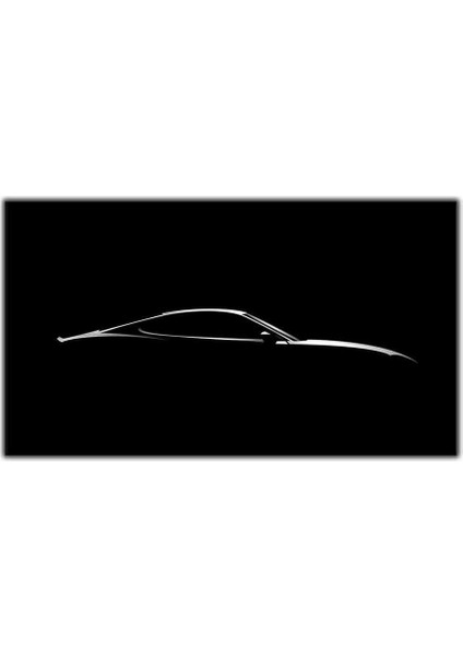 Siyah Spor Araba Kanvas Tablo