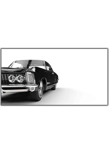 Siyah Buick Riviera Klasik Araba Kanvas Tablo