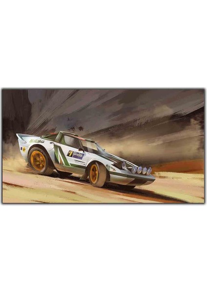 Lancia Stratos Yarış Arabası Kanvas Tablo