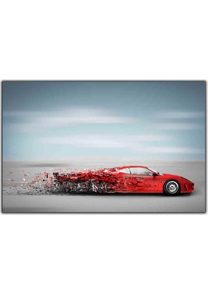 Kırmızı Ferrari Kanvas Tablo