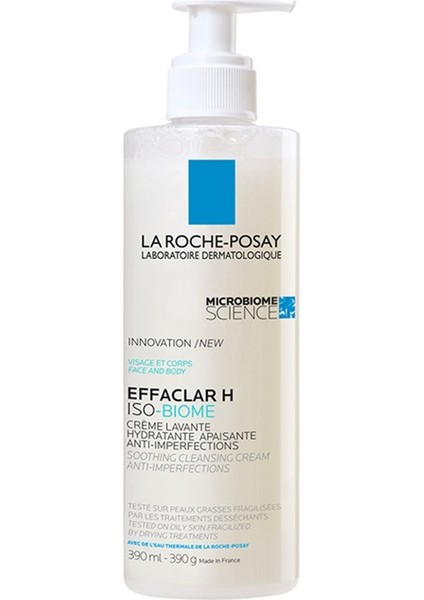 La Roche-Posay La Roche Posay Effaclar H Yatıştırıcı Temizleyici Krem 390 ml K4700