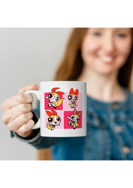 Powerpuff Girls Blossom Pembe Enerjisi Hediye Kupa Bardak