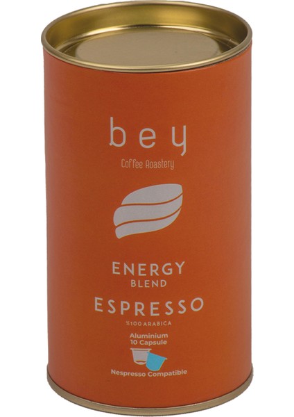 Bey Coffee Roastery Energy Blend Nespresso Uyumlu Aluminyum Kapsül Kahve 10 Adet