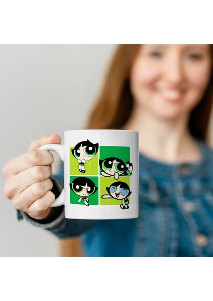 Powerpuff Girls Buttercup Yeşil Enerjisi Hediye Kupa Bardak