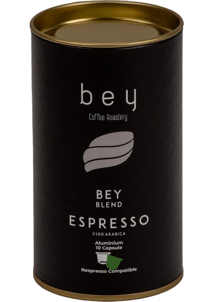 Bey Coffee Roastery Bey Blend Nespresso Uyumlu Aluminyum Kapsül Kahve 10 Adet