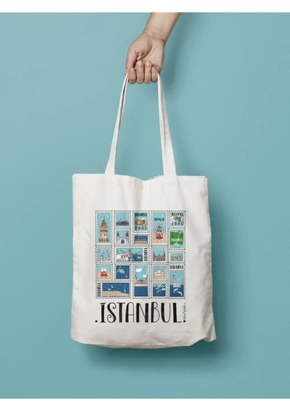 Istanbul' A Mektuplar Souvenir Istanbul Hediye Bez Çanta
