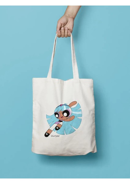Powerpuff Girls Bliss Mavi Hediye Bez Çanta