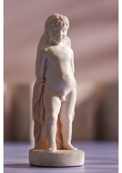 Eros Cam Granüllü Mermerit Heykel Küçük Boy