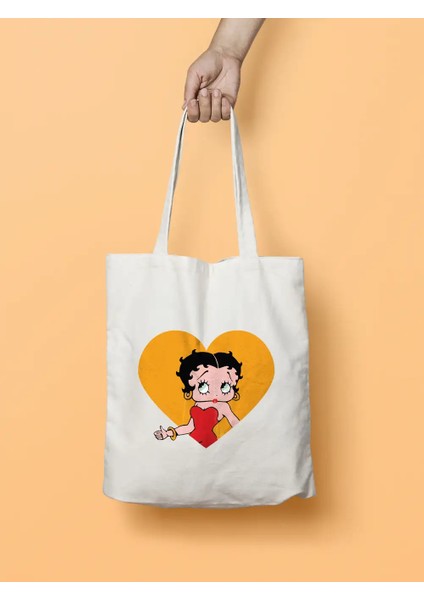 Betty Boop Portre Hediye Bez Çanta