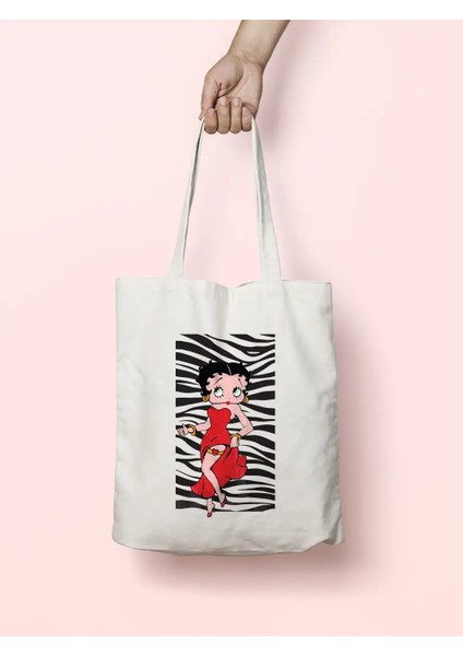 Betty Boop Zebra Hediye Bez Çanta