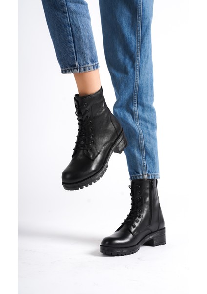 Deri Kadın Günlük Bot Bootie KCM-0035