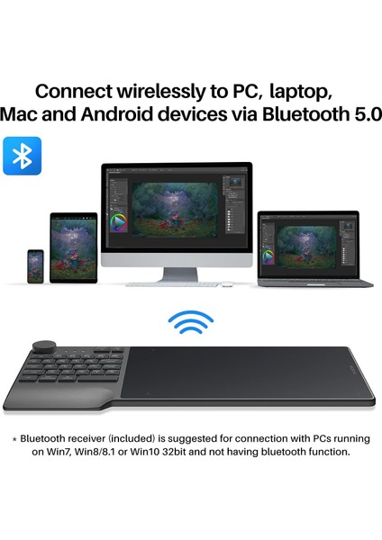 Huıon Inspiroy Keydial KD200 Bluetooth Kablosuz Grafik Tablet