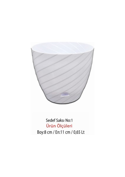 Sedef Çiçek Saksı No:1 (0,65 Lt)