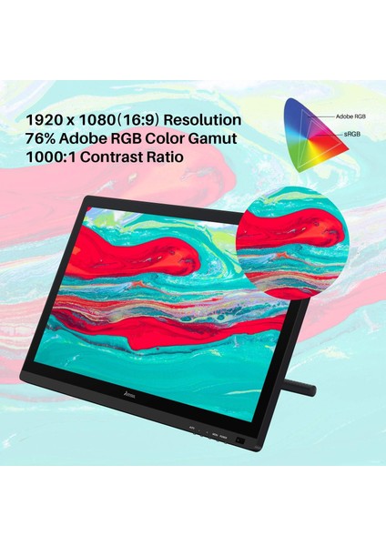 D22S 21.5 Inc Grafik Tablet, 1920X1080 Fhd Grafik Çizim Monitörü