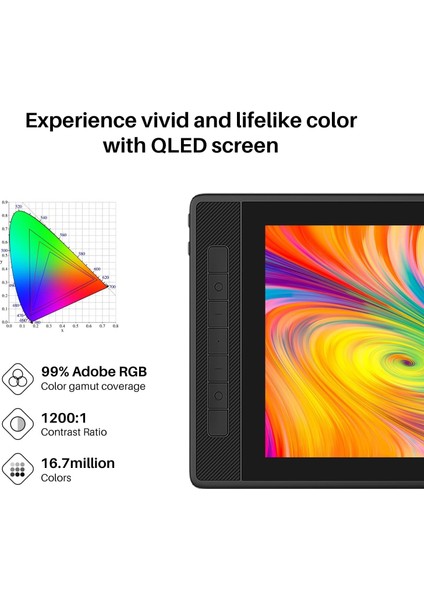 Huıon Kamvas Pro 13 2.5k Qhd Grafik Monitör Çizim Tableti