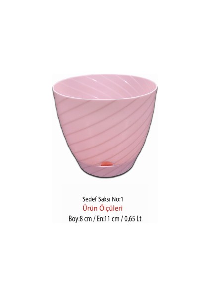 Sedef Çiçek Saksı No:1 (0,65 Lt)