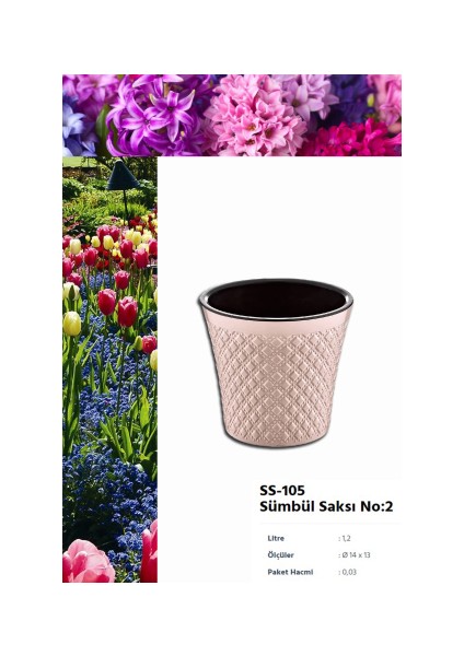 Sümbül Çiçek Saksı No: 2 -- ( 1,2 Lt )