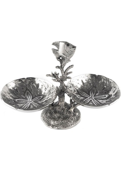 Gümüş Balık 2li Dekoratif Servis 35X16X28CM fiyatları