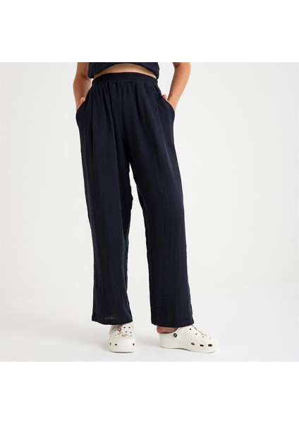 %100 Pamuklu Dokuma Askılı Arkası Bağlamalı Bluz-Pantolon 2'li Takım fırsatları