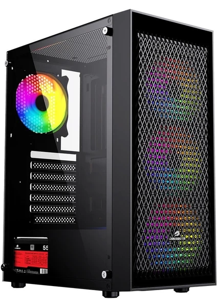 GB-PW909B 550w 80+ USB 3.0, ATX  Mesh, Fixed RGB Fan, Siyah Kasa