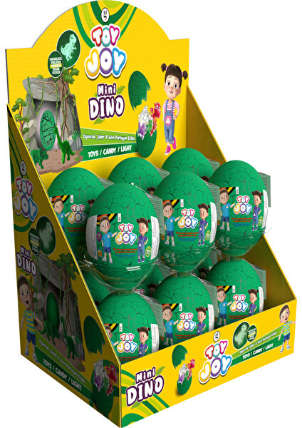 Toy Joy Mini Dino Çatlak Yumurta 7 gr Yeşil 12 Adet