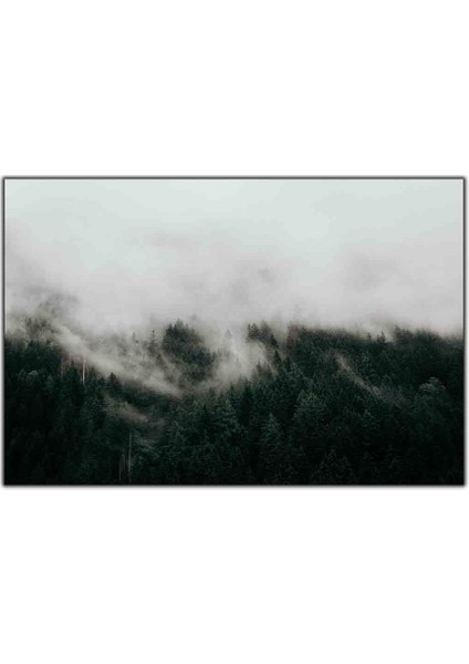 Bulutlar ve Dağ Kanvas Tablo