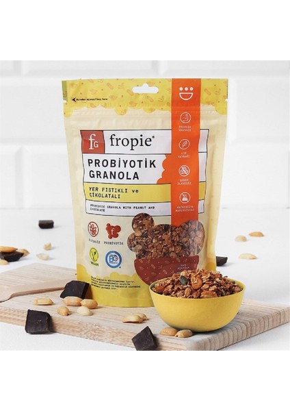 Probiyotik Granola  Yer Fıstığı & Çikolata 200 gr x 3 Adet