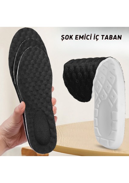 Siyah Eko Anatomik Ayakkabı Tabanlığı, Kumaş Tabanlık,