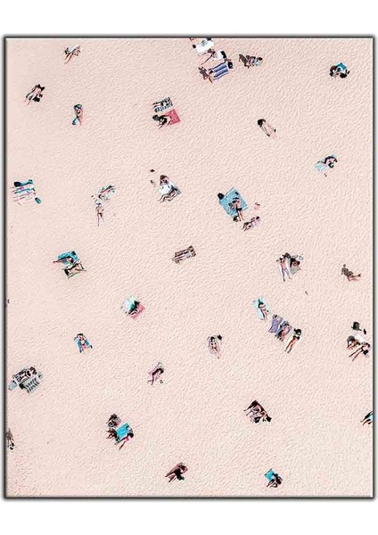 Plajda Güneşlenen Insanlar Kanvas Tablo