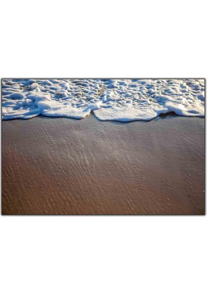 Sahile Vuran Dalgalar Kanvas Tablo