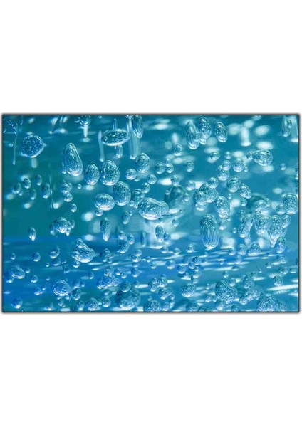 Mavi Su Baloncukları Kanvas Tablo