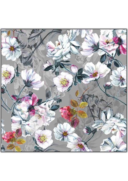 Soyut Çiçek Desenleri Kanvas Tablo