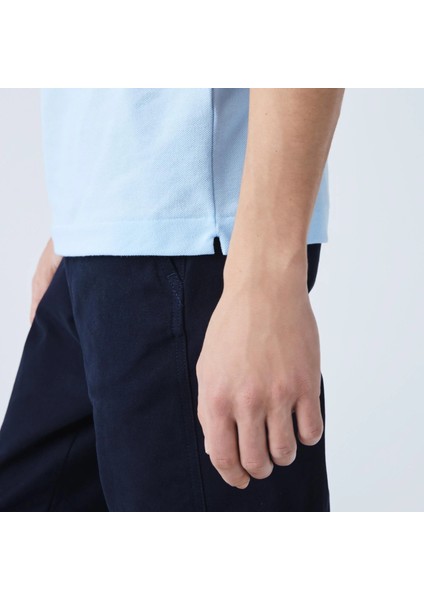 Erkek Klasik Fit Açık Mavi Polo Yaka Tişört fırsatları