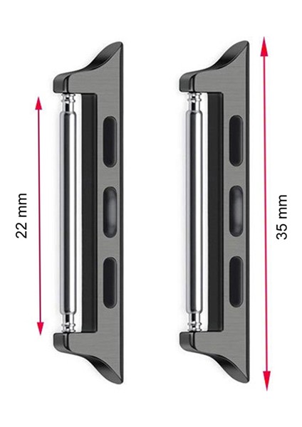 Apple Watch Uyumlu 42 44 45mm Metal Kordon Tokası Kayış Adaptörü Pimli 22mm