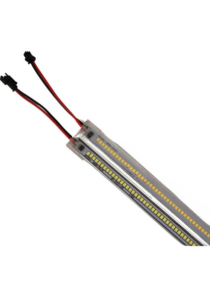 220 Volt 2835 Çubuk LED 30 cm Kasalı Dim Edilebilir Bar LED 220V Gün Işığı 3000-3200K-Şeffaf Cam