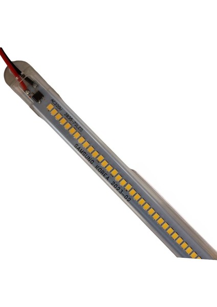 220 Volt 2835 Çubuk LED 30 cm Kasalı Dim Edilebilir Bar LED 220V Gün Işığı 3000-3200K-Şeffaf Cam