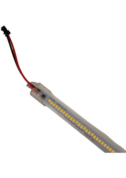 220 Volt 2835 Çubuk LED 30 cm Kasalı Dim Edilebilir Bar LED 220V Gün Işığı 3000-3200K-Şeffaf Cam